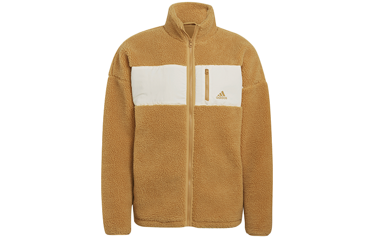 adidas Retro Logo Track Jacket Yellow Unisex Casual拼接 HI1185