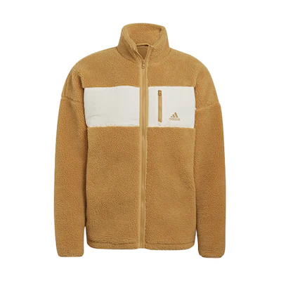 adidas Retro Logo Track Jacket Yellow Unisex Casual拼接 HI1185