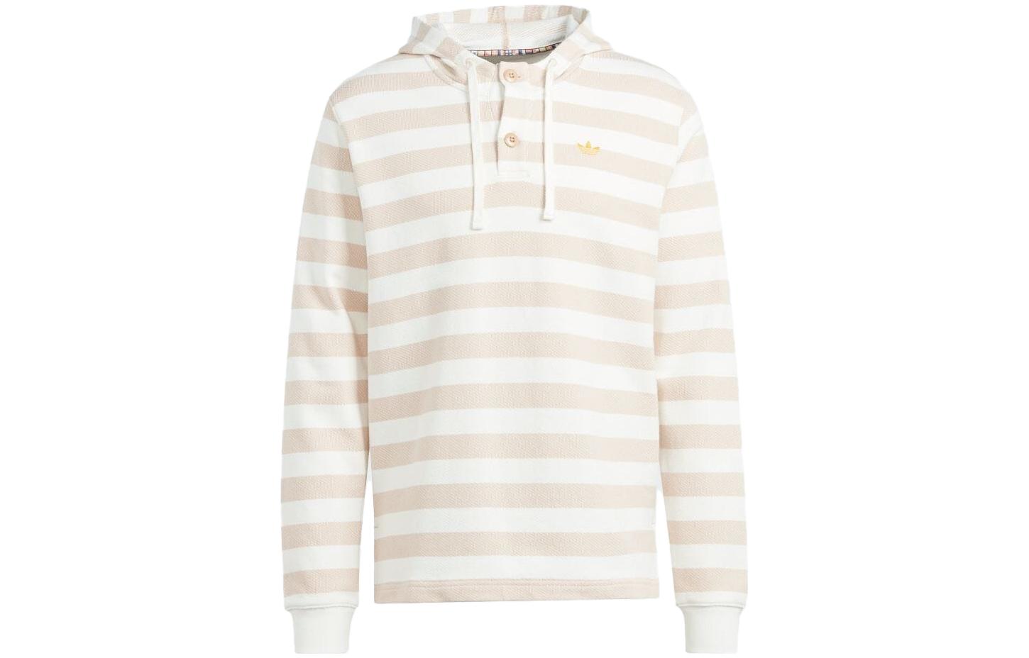 adidas Retro Loose-Fit Striped Hoodie Multicolor Long Sleeve IR7592