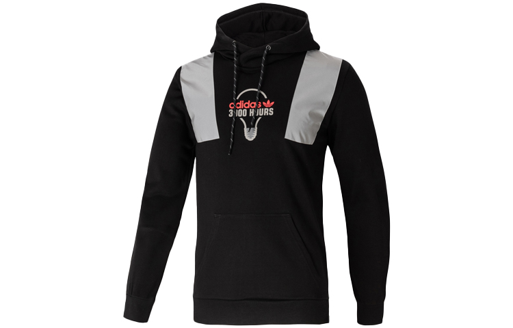 adidas Retro Patchwork Reflective Pullover Sweatshirt Black FT5852