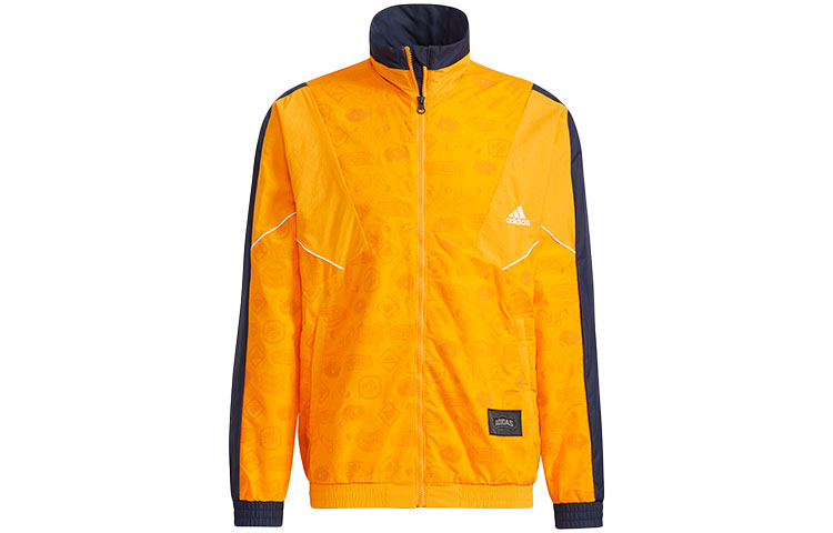 adidas Retro Pattern Print Track Jacket - Orange HE9889