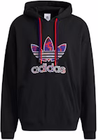 adidas Retro Print Double Drawstring Hoodie Black GP1865