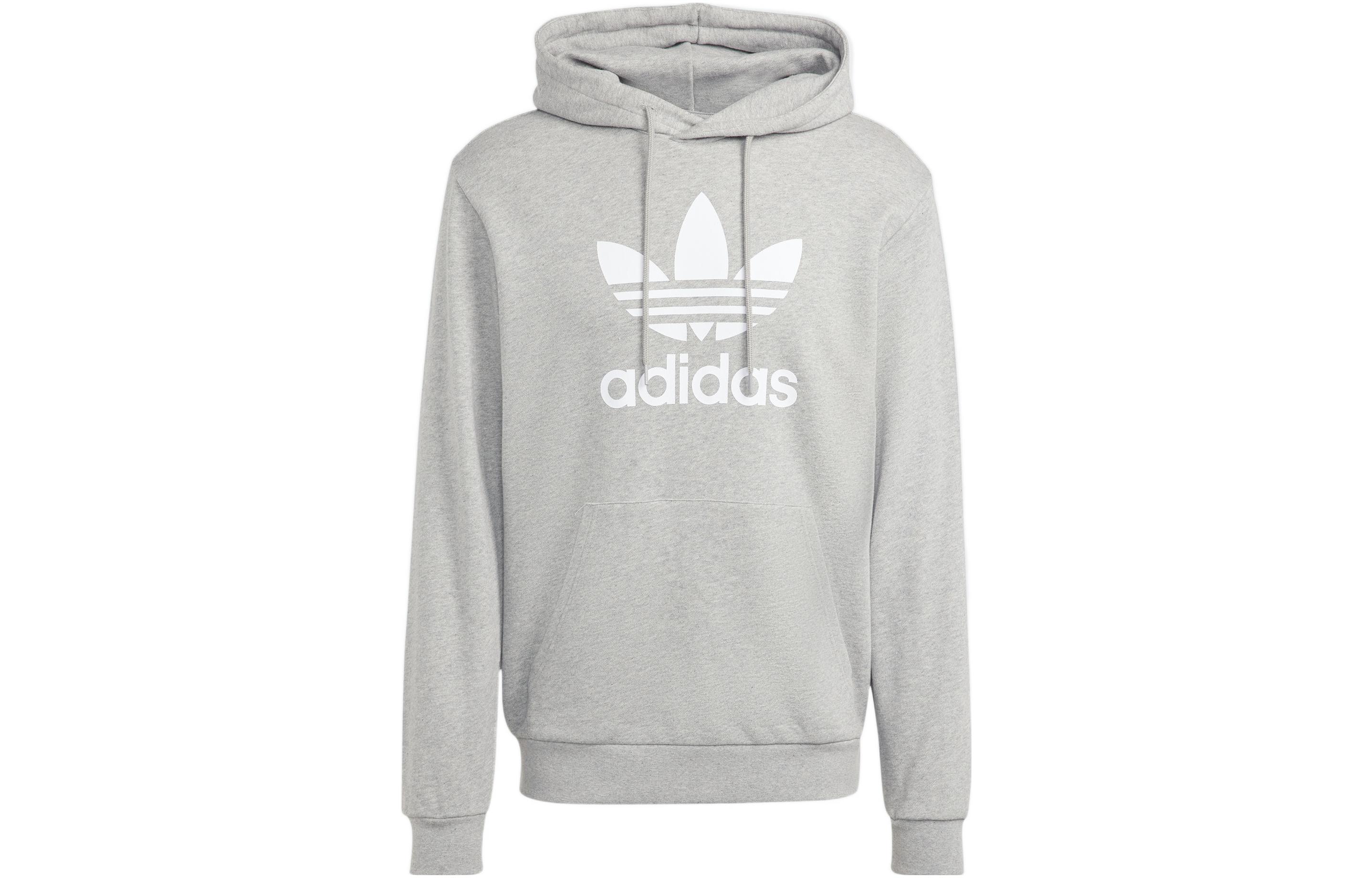 adidas Retro Pullover Sweatshirt Gray with Letter Logo Print IA4884