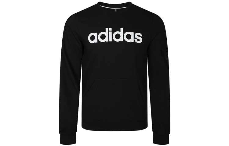 adidas Retro Pullover Sweatshirt with Letter Logo - Black EI4708