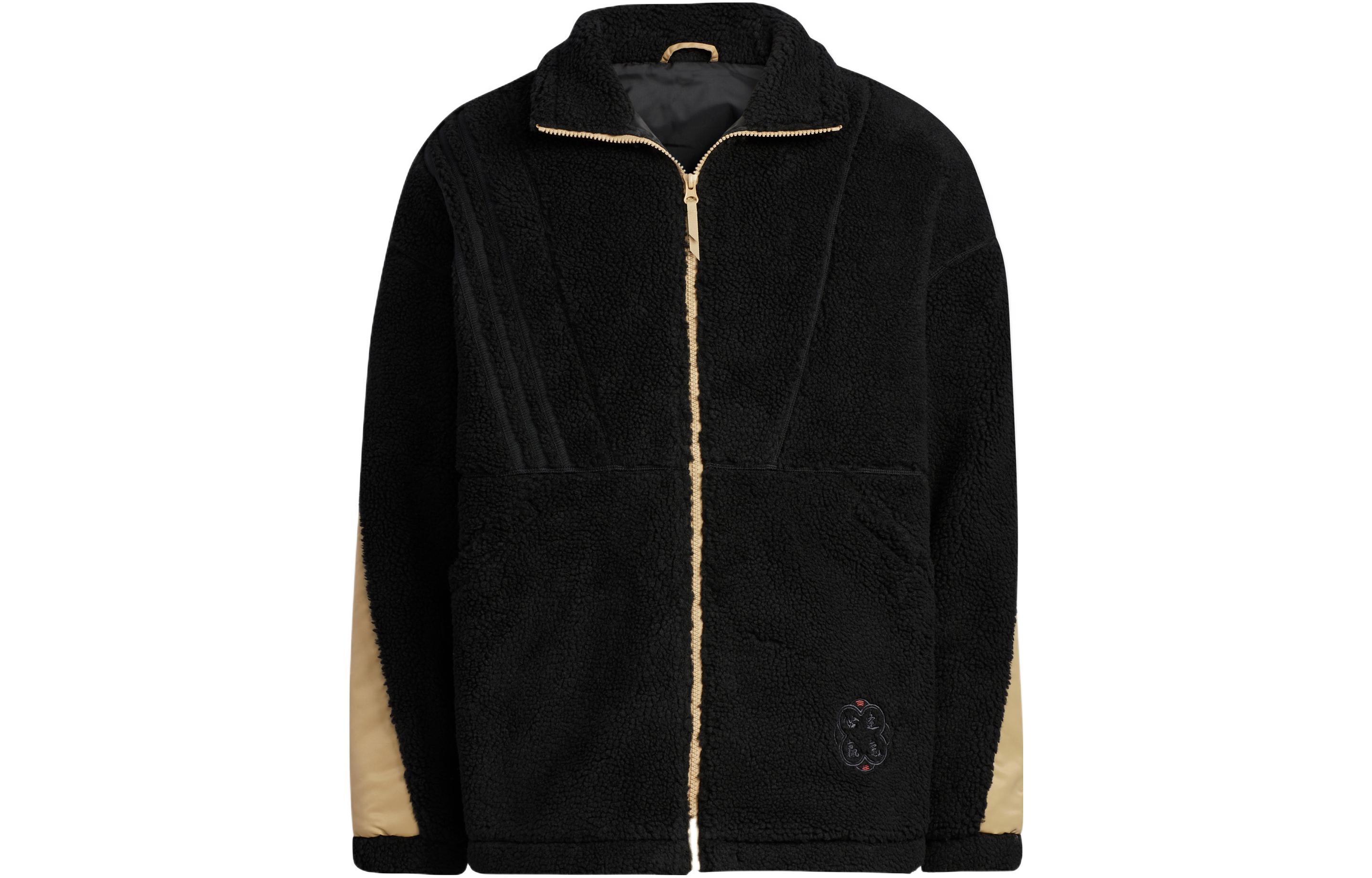 adidas Retro Rabbit Embroidered Colorblock Track Jacket Unisex Black IQ1580