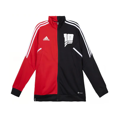 adidas Retro Slim Fit Zip Track Jacket with Logo Print and Colorblock Design HI3789