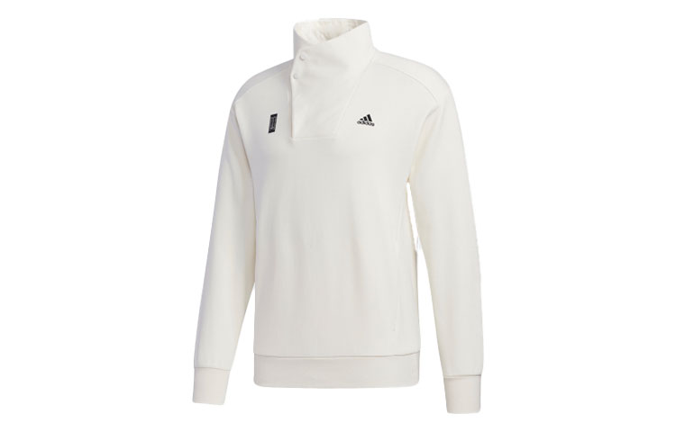 adidas Retro Sport High-Neck Button Pullover Sweatshirt Pink/White GM4470