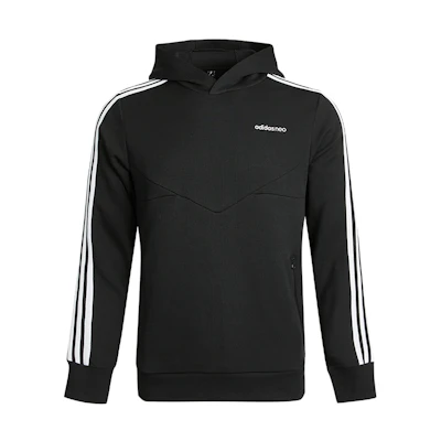 adidas Retro Sport Hoodie Black with Striped Colorblock Design GQ2868