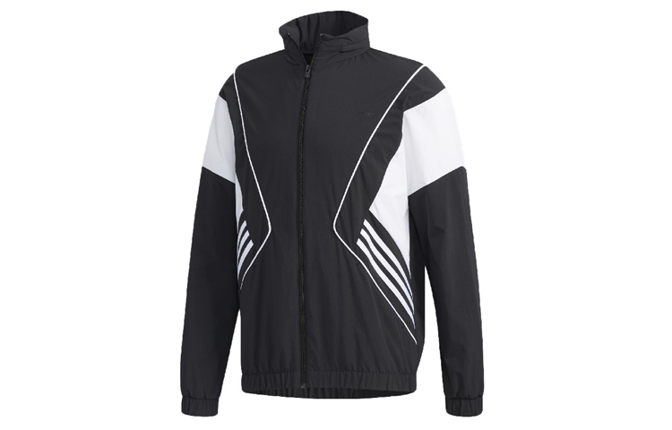 adidas Retro Sport Striped Colorblock Hoodie Jacket Black () EI4498