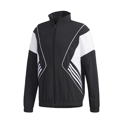 adidas Retro Sport Striped Colorblock Hoodie Jacket Black () EI4498