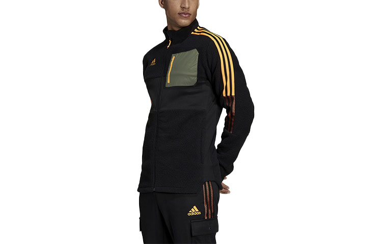 adidas Retro Sports Logo Track Jacket Black H33668
