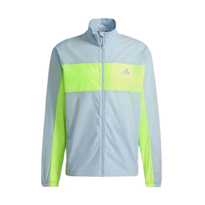 adidas Retro Sports Slim Fit Stand Collar Logo Jacket Men’s Light Blue IM1732