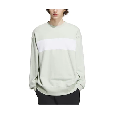 adidas Retro Sports Unisex Pullover Sweatshirt Long Sleeve - Linen Green IT6394