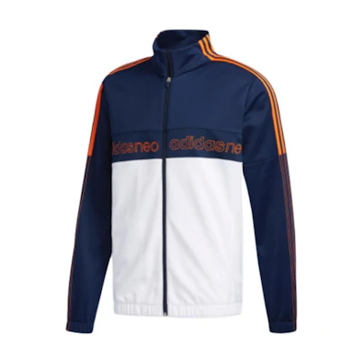adidas Retro Sports Windbreaker Jacket - Blue/White Running Training Coat EI4648
