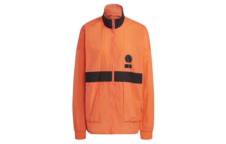 adidas Retro Sports Zipper Jacket with Colorblock Design Orange Yellow GU1757