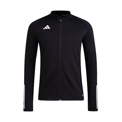 adidas Retro Stripe Logo Track Jacket Black with Print and Zip-Up Design HK7648