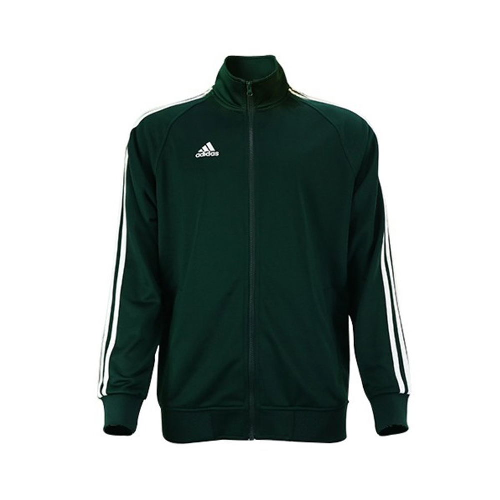 adidas Retro Stripe Track Jacket Dark Green Logo Casual Sportswear TR30JR-DGNW