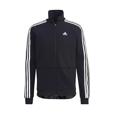 adidas Retro Striped Cycling Track Jacket Japanese Edition Black HF9018