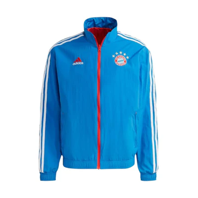 adidas Retro Striped Logo Reversible Jacket Royal Blue Menswear HT8834