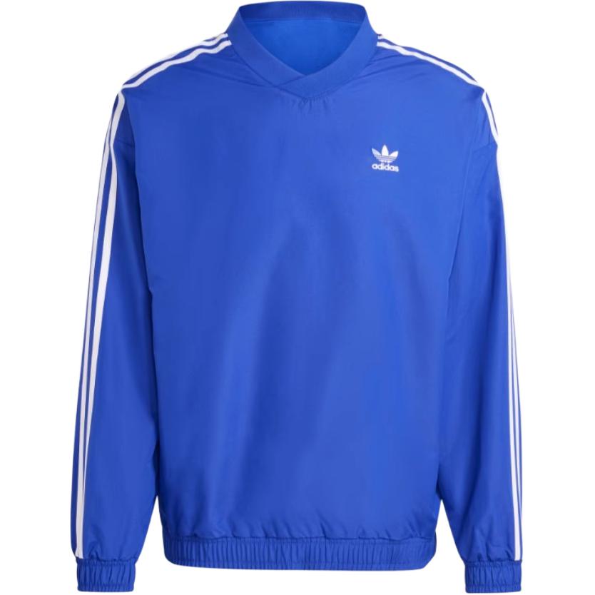 adidas Retro Striped Pullover Sweatshirt Fluorescent Blue IZ2460