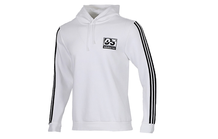 adidas Retro Striped Pullover Sweatshirt White FU1041