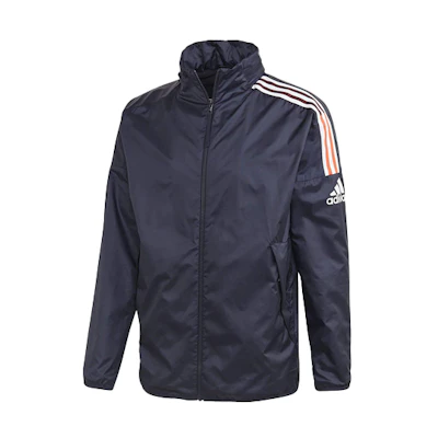 adidas Retro Striped Stand Collar Sports Jacket - Blue FI4039