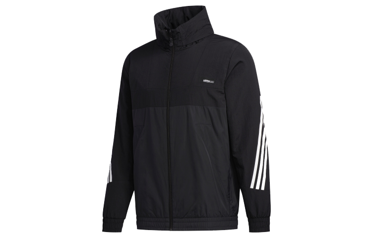 adidas Retro Striped Track Jacket Black FN6538