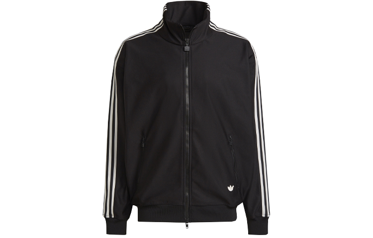 adidas Retro Track Jacket Black - Casual Striped Stand Collar Style H33502