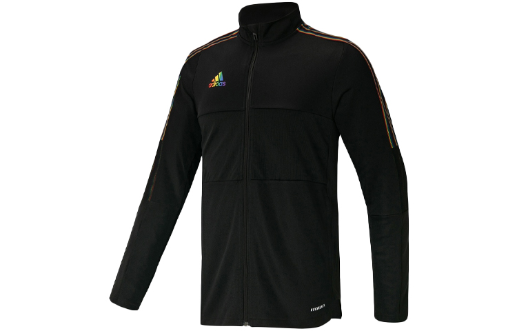 adidas Retro Track Jacket Black - Striped Football Training Jacket GS4709