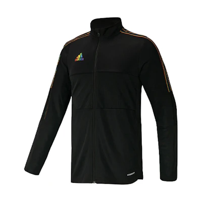 adidas Retro Track Jacket Black - Striped Football Training Jacket GS4709