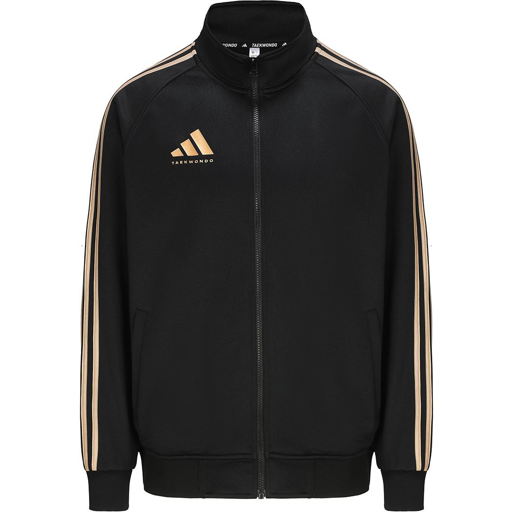 adidas Retro Track Jacket Black/Gold Unisex Full Zip Long Sleeve TR30JT-BG