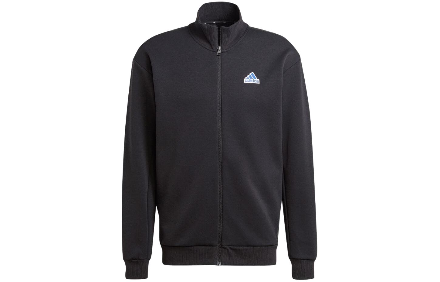adidas Retro Track Jacket Black with Logo and Colorblock Design IS3231
