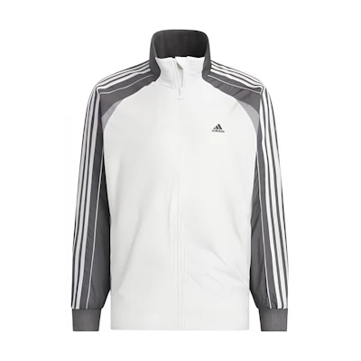 adidas Retro Track Jacket Striped Zip-Up - Gender Neutral, Orbit Grey JG8577