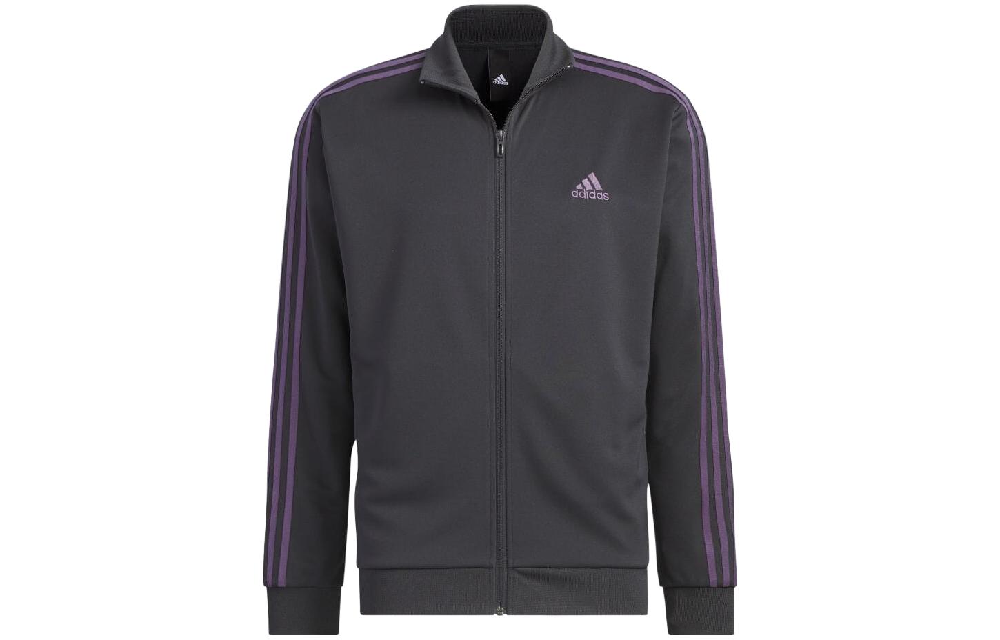 adidas Retro Track Jacket Striped Zip Long Sleeve - Japan Dark Purple IK7329-JAPAN