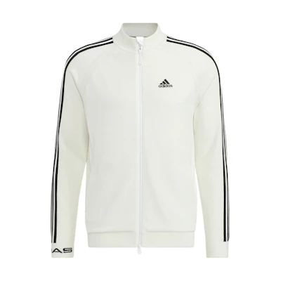 adidas Retro Track Jacket White with Logo Print and Classic 3-Stripes Design HP1993