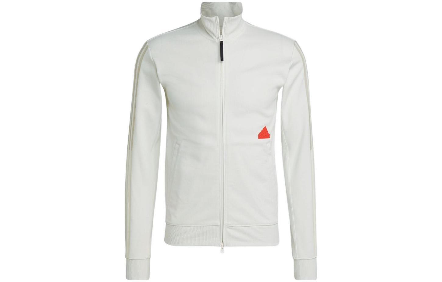 adidas Retro Track Jacket White with Side Stripes and Logo Print for Men HG2071-JAPAN