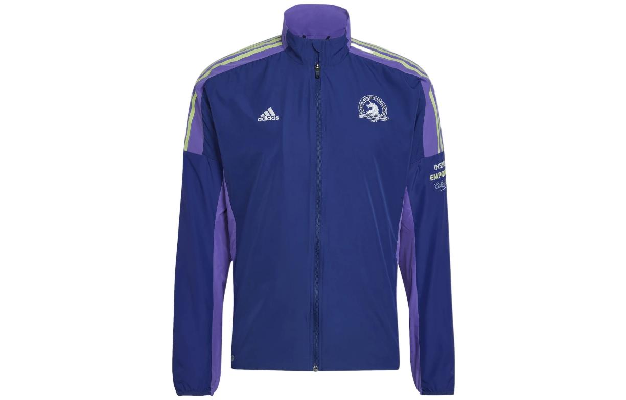 adidas Retro Track Jacket with Logo Print and Colorblock Design HM9909
