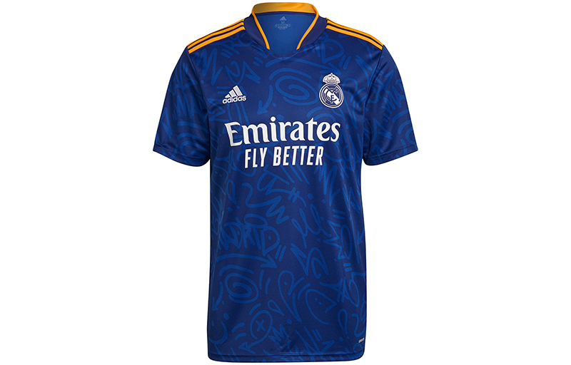 adidas Retro Training Jersey Real Madrid Away Soccer Shirt Blue H40942