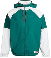 adidas Retro Windbreaker Jacket with Hood Forest Green GP4811 adidas Retro Windbreaker Jacket with Hood Forest Green GP4811