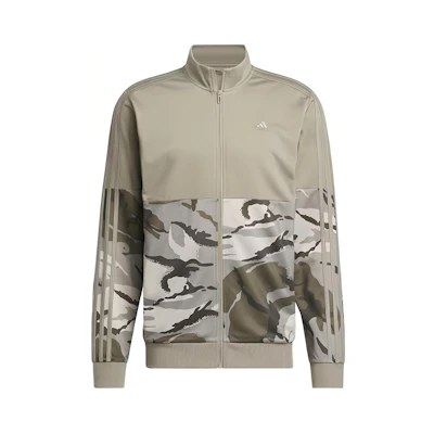 adidas Retro Zip-Up Jacket in Silver Pebble with High Neck IT0558