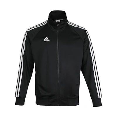 adidas Retro Zip-Up Jacket with Striped Colorblock Design - Black TR30J1-BW