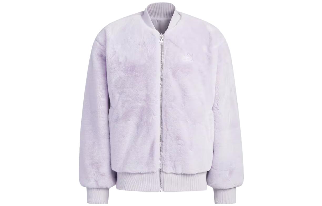 adidas Reversible Bomber Jacket Purple Dual-Sided Zipper Casual Wear IN1019