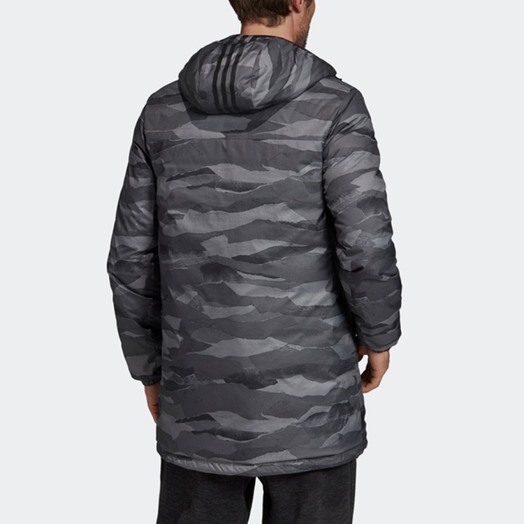 Details for adidas Reversible Camo Parka Winter Down Jacket for Men - Black FL8649