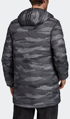 adidas Reversible Camo Parka Winter Down Jacket for Men - Black FL8649 Details for adidas Reversible Camo Parka Winter Down Jacket for Men - Black FL8649
