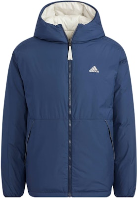 adidas Reversible Down Jacket Logo Print Stand Collar Puffer Jacket Blue Men. HR5242 Order adidas Reversible Down Jacket Logo Print Stand Collar Puffer Jacket Blue Men. HR5242