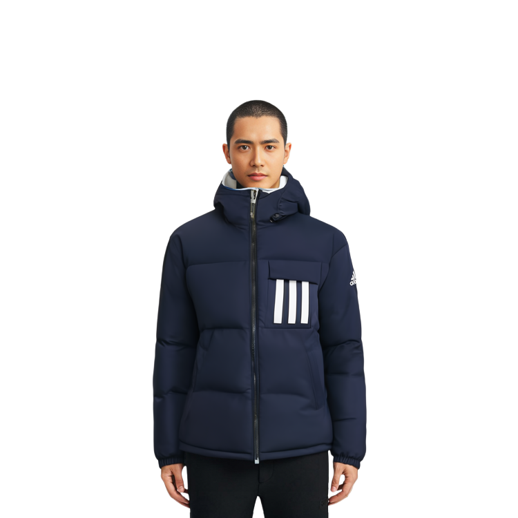 Cheap Chaqueta adidas Reversible con Capucha para Hombre Azul Marino Manga Larga. EH4010