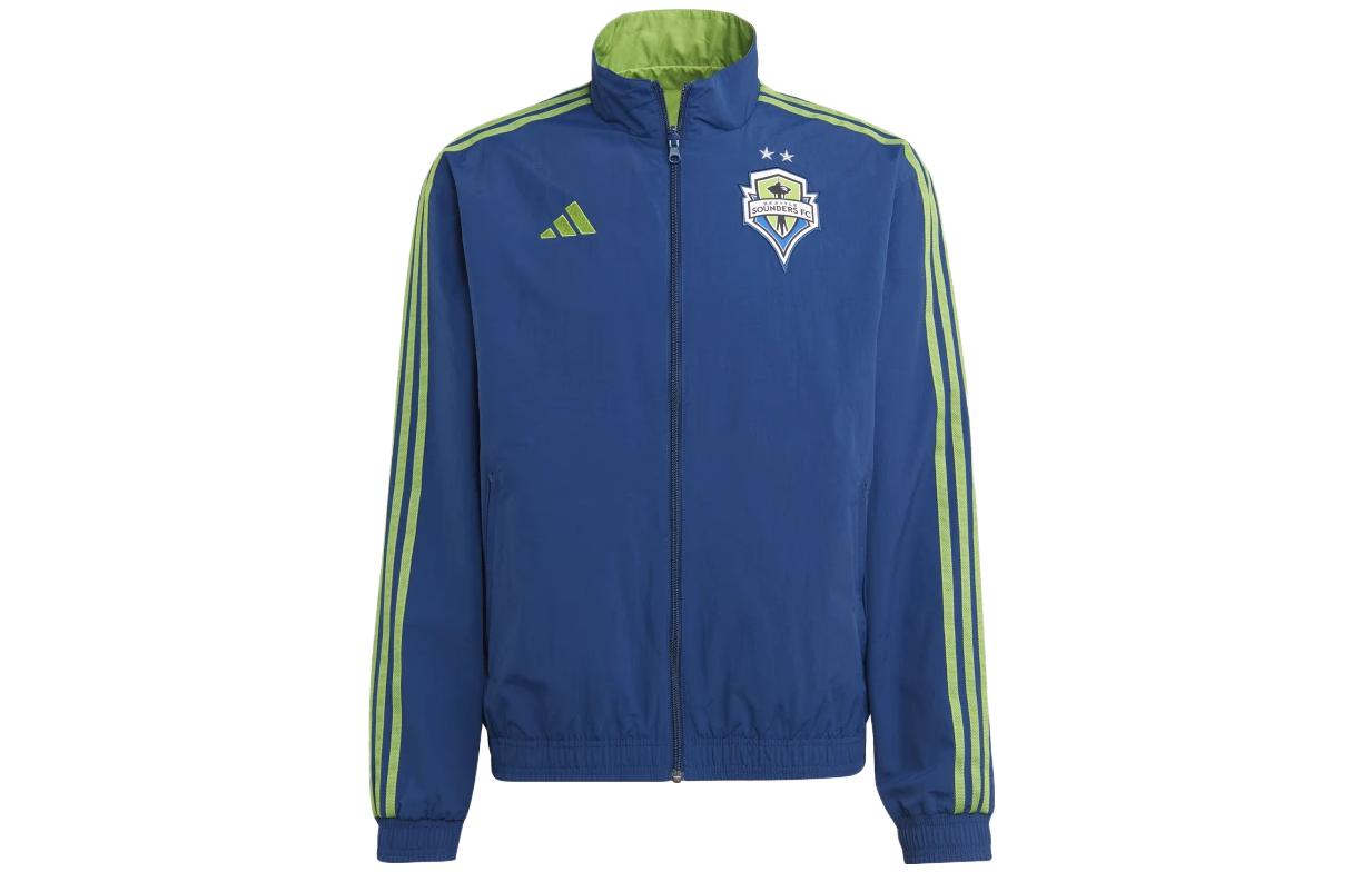 adidas Reversible Logo Print Jacket Blue HU0081