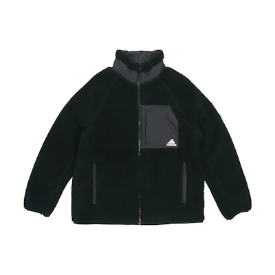 adidas Reversible Logo Print Padded Jacket Unisex Black. H20784