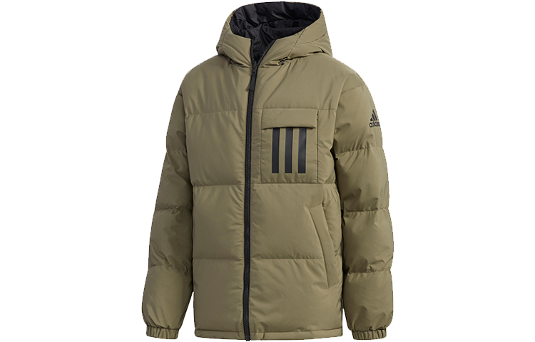 adidas Reversible Logo Puffer Jacket for Men - Khaki Brown EH4009 圖 2