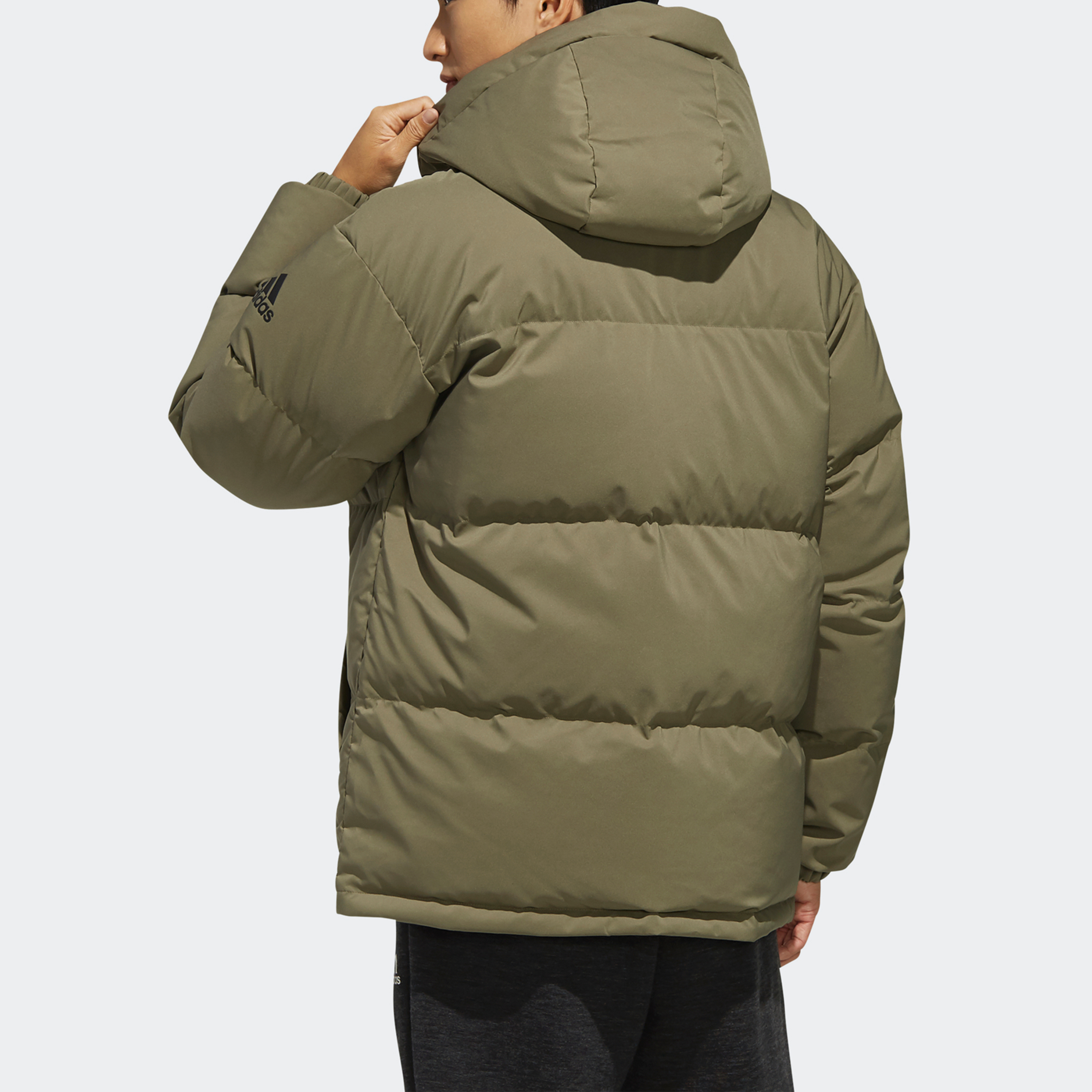 adidas Reversible Logo Puffer Jacket for Men - Khaki Brown EH4009 圖 6
